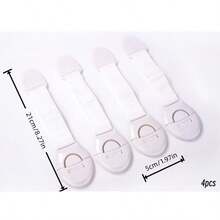4/8pcs,Multi-Functional Fabric Strap Safety Lock, Child Safety Lock, Bedroom Accessories, Home Decor, Kitchen Accessories, Bathroom Accessories, Valentine's Day, Living Room Accessories - White - View 11