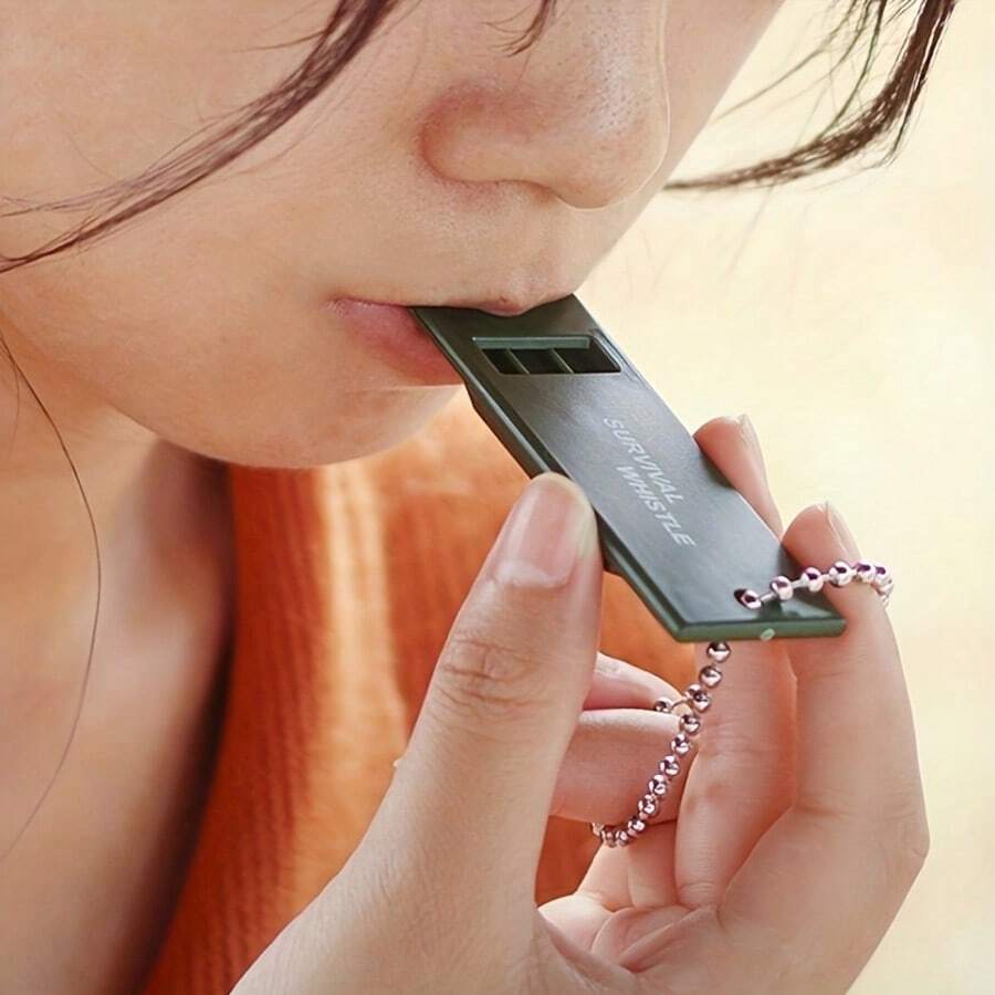 2pcs Multi-Frequency Outdoor Survival Whistle, Emergency Whistle, Student Exercise Whistle, Referee Whistle, Travel Hiking Survival Whistle, High Pitch High Frequency Earthquake Rescue Whistle - Multicolor - View 1