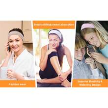 8PCS Summer-Exclusive Non Slip Sports Elastic Soft Running Fashion Headbands Absorb Sweat For Women & Men Working Out, Travel Workout Hair Band Running Hair Accessories Yoga Head Scarf Sport Sweatband - Multicolor - View 7
