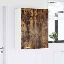 vidaXL Armadio sospeso Chêne fumé 80 x 31 x 100 cm Bois d'ingénierie - Castano - Visualizzare 4