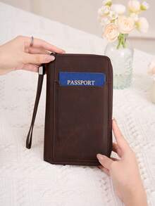 Best Seller Slim Passport Wallet Multi-Slot ID Card Boarding Pass Holder,RFID Blocking Passport Holder Multi-Card Slots Slim Travel Document Organizer For Women/Men - Multicolor - View 7
