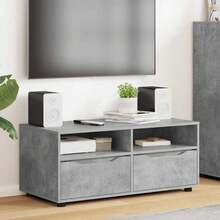 vidaXL TV-Ständer, Betongrau, 100 x 48 x 43 cm, Holzwerkstoff - Grau - Übersicht 1