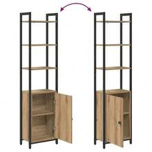 vidaXL Bibliothèque Chêne artisanal 40 x 24 x 161 cm Bois d'ingénierie - Tabac - Voir 11