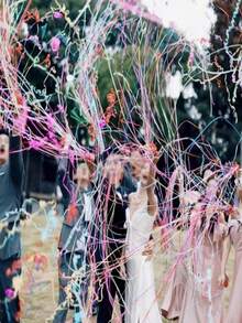 Throw Confetti Streamers With Pull Rings, No Mess Spider Web, Wedding Birthday Party Atmosphere Prop Fireworks - Multicolor - View 4