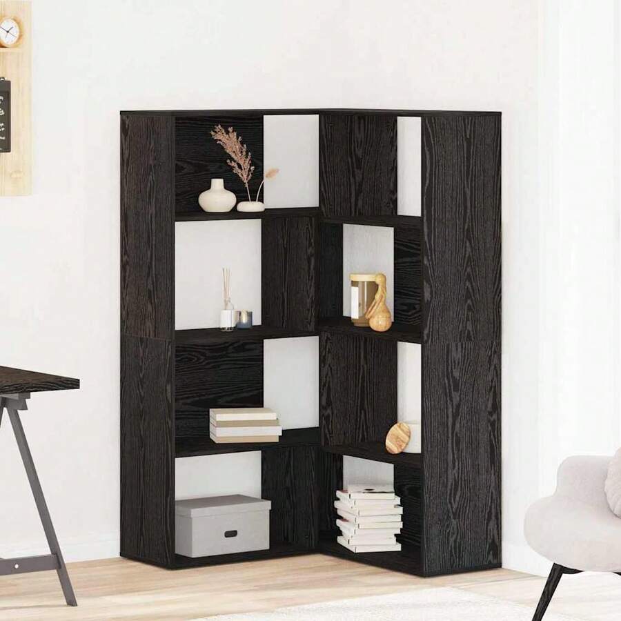 vidaXL Armadio 2 pz Chêne nero 85 x 85 x 140 cm Bois d'ingénierie - nero - Visualizzare 1