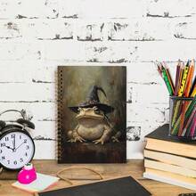 Nvucamd Gothic Frog Spiral Notebook, Witchy Moody Frog Journal Notebook, Witchy Frogs Themed Journaling Notebooks, Gothic Halloween Frogs Gifts Office Supplies, 5.5x8.3Inch - Frog - 查看 7