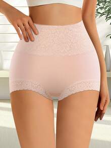 4pcs Women's Sexy Lace Print Breathable Soft Elastic Briefs, Ideal Christmas Gift - Multicolor - View 2