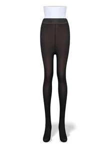 Medias sexy para mujer de 220g de nailon, mallas térmicas forradas, leggings, mallas cálidas, medias elásticas, leggings ajustados sexy, medias negras, medias para chicas. Adecuado para -10-10°C, medias térmicas gruesas para mujer, alta elasticidad, translúcido, cintura alta. Ideales para otoño e invierno. Suave y liso, adecuado para diversas festividades, deportes, ocio, negocios y otros usos diarios. - Negro - Ver 7