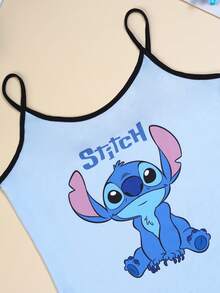 Stitch Print Women's Camisole Top + Shorts 2 Pieces Set Women's Camisole Pajama Set - Multicolor - View 3