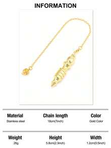1pc Gold-Color Copper Metal , For Divination, Meditation, Qi Gong Balancing, Body Healing, Chakra Spirituality H202 - Pendulum - View 9