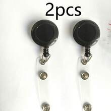 2pcs - Retractable ID Name Badge Holder Reel With Belt Clip, Office And School Accessories/Supplies, Great For Nurses, Teachers, Hospitals And Offices