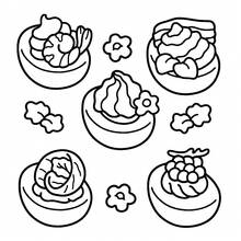 46-220g Livro de Colorir de Algodão Doce Quente e Doce, Livro de Colorir de Papel de Pele Macia, Estilo Curativo, Padrão de Comida de Algodão Doce, Esquema de Cores Rosa e Marrom, Inclui Detalhes de Borda Queimada, Colorir para Alívio do Estresse, Adequado para Uso Diário, Papelaria e Suprimentos Escolares, Adequado como Presente para Meninas, Dia dos Namorados, Ano Novo - COMIDA CONFORTANTE - Visão 6