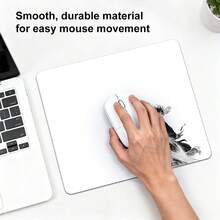 Glass Pad With Ink-Style Anime Chinese Classical Art Design, Hard Gaming Mouse Pad For PC, Smooth Control, Dominate The Game, Endless Durability, Special Glass Surface With Improved Precision&Speed - Black and White - View 6