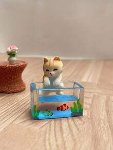 Đồ trang trí bể cá hình mèo mini dễ thương, tượng mèo bằng nhựa resin dùng trong bể cá, đồ trang trí để bàn mini bằng nhựa resin, tượng trang trí tiểu cảnh sáng tạo, đồ trang trí tiểu cảnh, đồ trang trí nhà cửa, đồ trang trí sân vườn, đồ trang trí tự làm, quà tặng ngày lễ - Nhiều màu - Xem 4