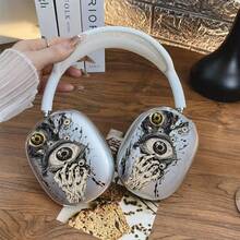 Large Eye Design Protective Case Compatible With Apple Wireless Earphone Case, Anti-Scratch And Anti-Drop Protective Cover For Headphones - Clear - View 3