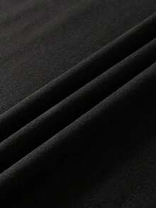 大码女式字母骷髅印花圆领宽松休闲短袖T恤 黑色 - 黑色 - 查看 5