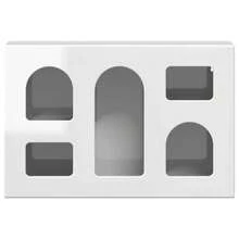 vidaXL Armario suspendido con plataforma blanco brillante 60 x 20 x 40 cm - Blanco - Ver 6