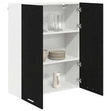 vidaXL Armadio sospeso Chêne nero 80 x 31 x 100 cm Bois d'ingénierie - nero - Visualizzare 3