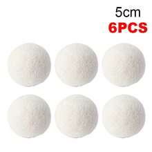 6pcs Reusable Wool Dryer Balls, Natural Fabric Softener, Laundry Dryer Accessories, Help Reduce Static And Shorten Drying Time, Gentle On Clothes, Ideal For Daily Home Laundry, Perfect For Dorm, College Student, Laundry Room Essentials - Multicolor - View 19