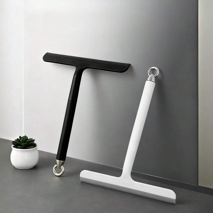 1pc Heavy Duty Squeegee, Sturdy Construction, Comfortable Handle For Easy Cleaning, Hanging Hook For Space-Saving, Suitable For Bathroom, Shower, Kitchen, Mirrors, Tiles, Countertops, Floors, Home, Office, Rental Properties - Multicolor - View 1