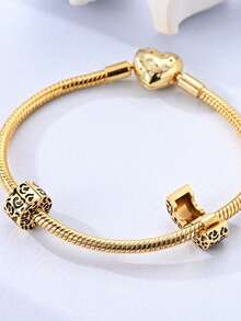 DIY镀金饰品 邪眼蜜蜂手提箱珐琅水晶吊坠 手链项链情人节礼物 浪漫可调节链条 首饰制作配件 - 金色 - 查看 6