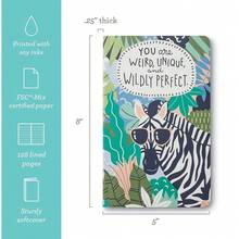 Softcover Journal - You Are Weird, Unique, And Wildly Perfect. – A Write Now Journal With 128 Lined Pages, 5″W X 8″H - 野綠 - 查看 3