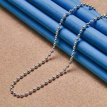 Dây chuyền bạc 925 Sterling, dài 16-24 inch, đường kính 2mm, kiểu dây chuyền hạt, vòng cổ, trang sức thời trang, quà tặng cho nam và nữ. - Bạc 1 - Xem 2