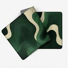 1 tấm lót chuột cỡ lớn, dày dặn, màu xanh ô liu, họa tiết lượn sóng, thiết kế nghệ thuật, thích hợp cho văn phòng, phòng học, phòng chơi game, bàn làm việc, đồ dùng văn phòng, trang trí văn phòng. - Hình chữ nhật - Xem 5