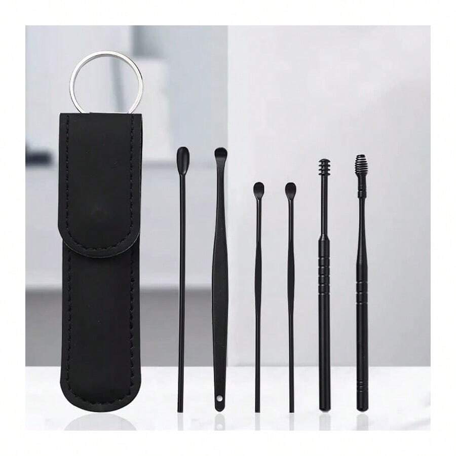 Spiral Ear Wax Cleaner Tool Set Gentle Effective Earwax Removal - Đen1 - Xem 1