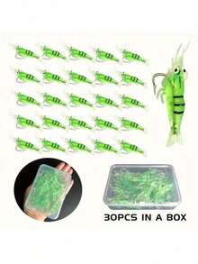 10/30pcs Bionic Shrimp Fishing Lures, Bionic Bait With Hook, Soft Shrimp, Fishing Shrimp Lures - Multicolor - View 15