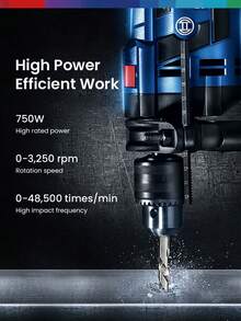 Bosch Impact Drill GSB 16 RE Professional Blue Model (Requires Plug Adapter When Using This Machine. Includes European Plug Adapter In The Package.) - Multicolor - View 5