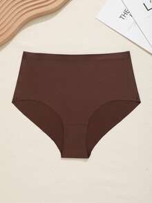 4pcs/Pack Women's Seamless High Waist Invisible Briefs, Silk-Like Panties - Multicolor - View 6