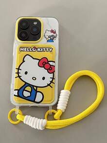 Sanrio 1pc Fashionable New Yellow Hello Kitty Camera Holder Lanyard Phone Case Compatible With Apple 17 Pro Max/16/15 Pro/14/13/12, Stylish And Cost-Effective Phonecase - Multicolor - View 4
