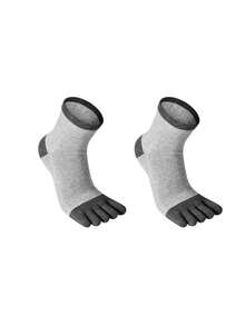 1/2/4 đôi tất nam năm ngón, thoáng khí, kháng mùi, cao đến giữa bắp chân, có khe hở giữa các ngón, phù hợp cho mọi mùa, tất đôi. - Nhiều màu - Xem 17