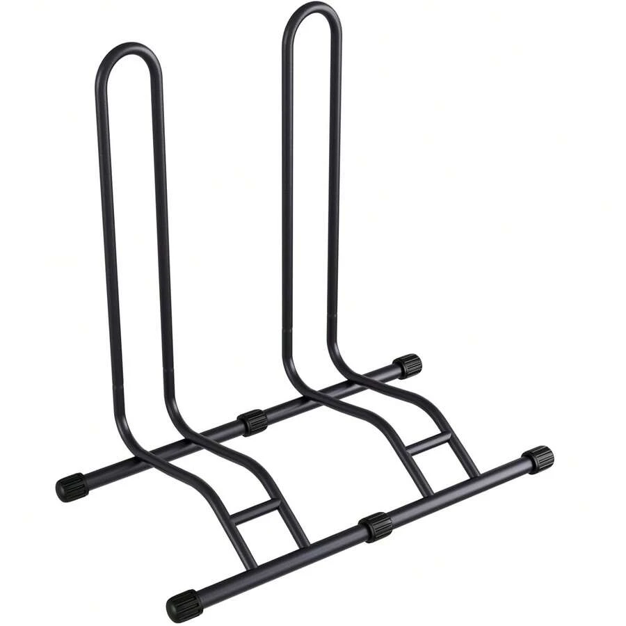 2 Packs Bicycle Floor Rack Bike Parking Stand,Freestanding Double Bike Storage Rack Indoor & Outdoor, Suitable For Mountain Bike, Road Bike, For Bicycle With Wheel Diameter Max 29 Inches - Black - View 1