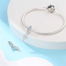 925 Pure Silver Pendant Collection - Cross Pendant, Cross Pink Zirconia Pendant, Crown Cross Pendant, Mysterious Purple Classical Cross Pendant, Eternal Cross Pendant, Heart-Shaped Zirconia Cross Pendant, Shining Cross Pendant, Horseshoe Cross Pendant - Multicolor - View 7