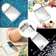 迷你珠子铲，不锈钢珠宝铲工具 - 便携式珠子宝石制作套装，带铲子，适用于DIY串珠、珠宝制作、珠子分类、专业及业余爱好 - 兼容珠子、合成宝石、树脂艺术用品