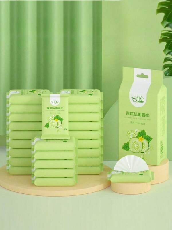 Mini Portable Cleansing Wet Wipes, Handy Pack Disposable Wet Tissues For Cleaning, Suitable For Student Dorms