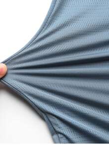 Camiseta de verano para hombre nueva para exteriores: ligera, transpirable, de moda - Neblina azul - Ver 9