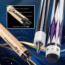 13毫米，58英寸，20盎司格子图案台球杆，1/2枫木杆身，男女通用，送给父亲的完美礼物，男士礼物