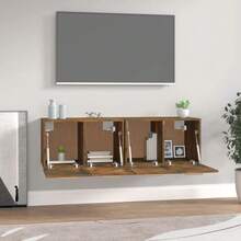 vidaXL Murales para armarios 2 unidades Chêne fumé 60x36,5x35 cm madera de ingeniería - Marrón - Ver 3