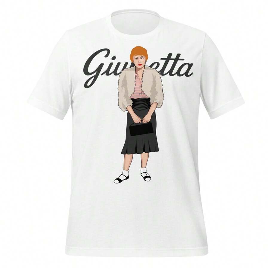 GIULIETTA MASINA Hand-Drawn Classic Cinema Portrait Tee - White - View 1