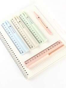 1 Set Multifunctional Compass Ruler Pencil, 3-In-1 Student Stationery Geometry Drawing Tool, Practical High-Quality Math Compass Ruler Pencil Set For School & Office, Back To School - Multicolor - View 8