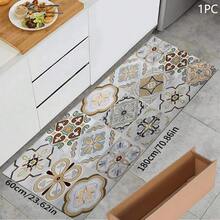 1 szt. Mata chłonna/mata do suszenia w stylu vintage w stylu boho, z nadrukiem, do ekspresu do kawy i naczyń – poliestrowa, chłonna mata ochronna na biurko z gumową podkładką antypoślizgową, do dekoracji blatów kuchennych, baru domowego i stołu jadalnego - Wielokolorowe - Zobacz 12