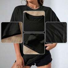 Paws Ferret Funny Ferret Lover Gifts Men Women Teen-Shirt,Women's Clothing, Cartoon And Letter Printing, Comfortable Cotton Material, Skin Friendly, Soft And Cool, Summer Women's-Shirt ClothingSports Short SleevesSports Short Sleeves - màu đen - Xem 4