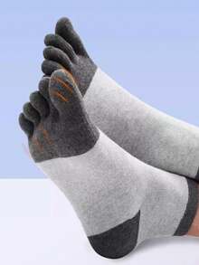 1/2/4 đôi tất nam năm ngón, thoáng khí, kháng mùi, cao đến giữa bắp chân, có khe hở giữa các ngón, phù hợp cho mọi mùa, tất đôi. - Nhiều màu - Xem 3