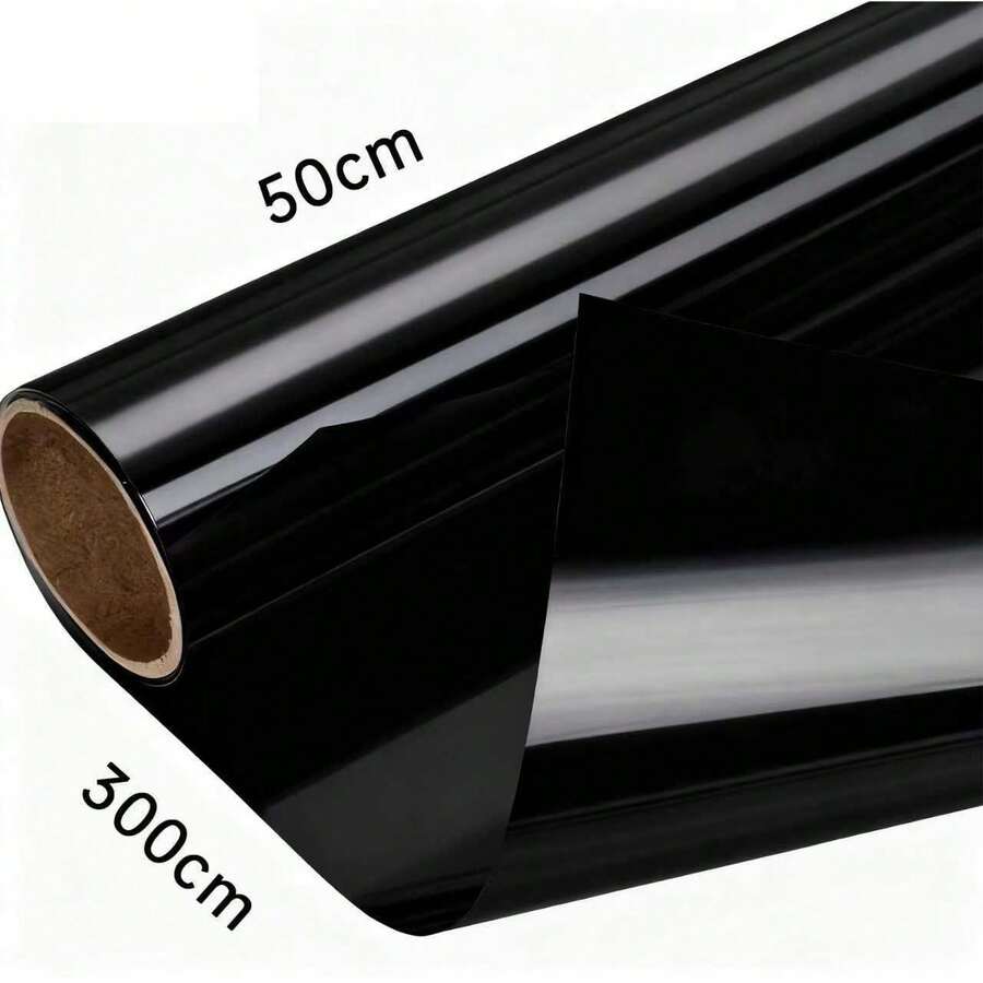 Lámina para ventanas que protege la privacidad, aplicación por una sola cara, lámina aislante del calor y bloqueadora del sol, color negro.Instalación sencilla, tipo estático.Adecuada para estilos de decoración contemporáneos.para baños, dormitorios, cocinas y oficinas. - Negro - Ver 1