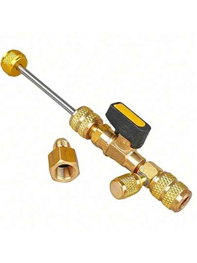 R410A R22 空调阀芯拆装工具，阀芯拆卸器，双尺寸 1/4"-5/16" 接口 HVAC 阀芯拆装器