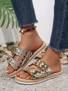 Women's Buckle EVA Beach Holiday Flat Sandals - Multicolor - View 3