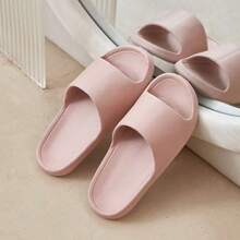 1 Pair Minimalist Slippers, Suitable For Women, Indoor Home, Bathroom, Shower, Non-Slip, Outdoor, Couples, EVA Material